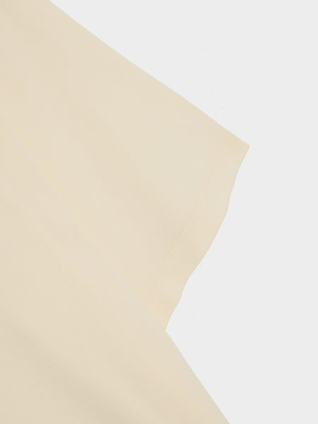 Rib U Neck T-Shirt, Light Cream
