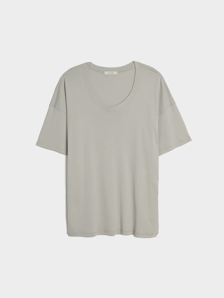 W Rib T-Shirt, Blue Grey