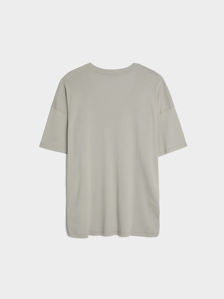 W Rib T-Shirt, Blue Grey