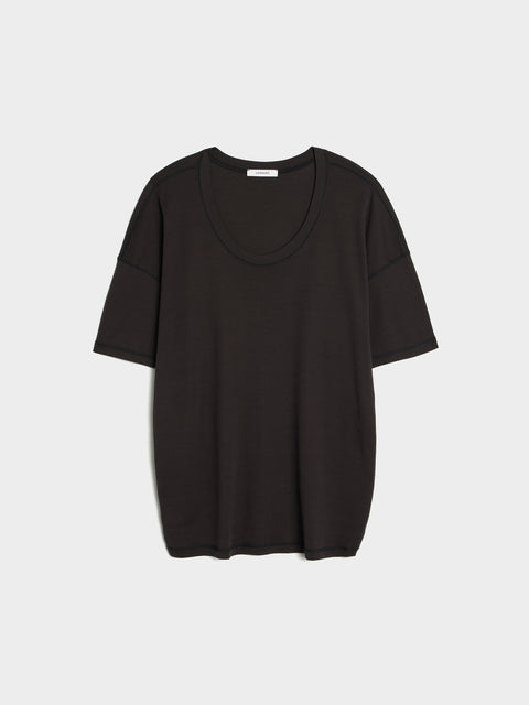 W Rib T-Shirt, Squid Ink