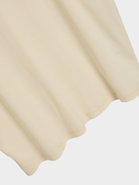 W Rib T-Shirt, Light Cream