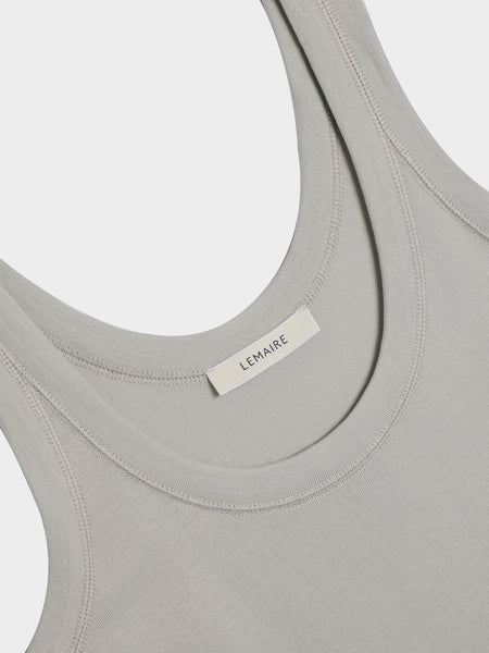 W Rib Top, Blue Grey