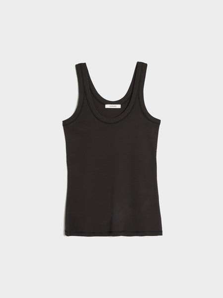 W Rib Top, Squid Ink