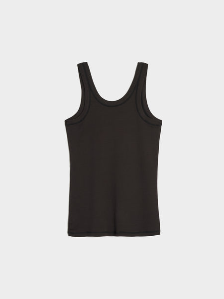 W Rib Top, Squid Ink