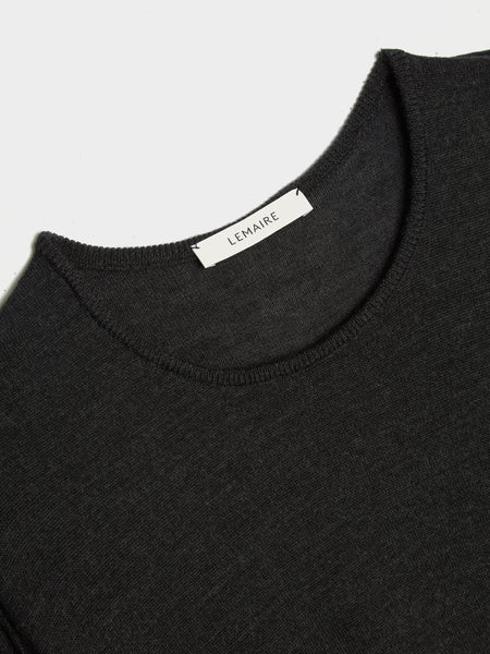 W Trompe L'Oeil Crew Neck Jumper, Anthracite