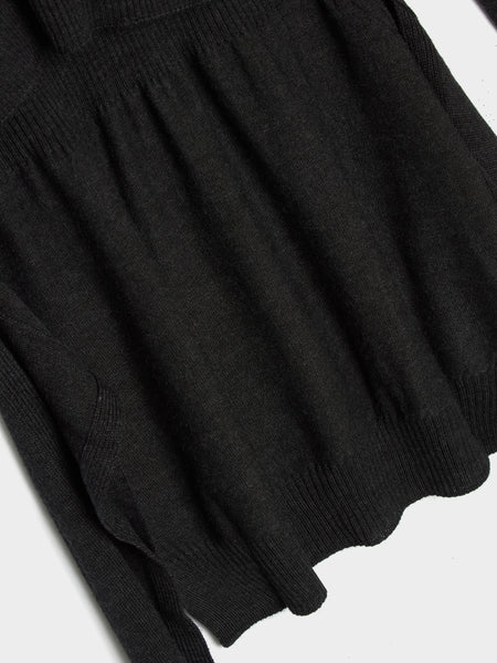 W Trompe L'Oeil Crew Neck Jumper, Anthracite