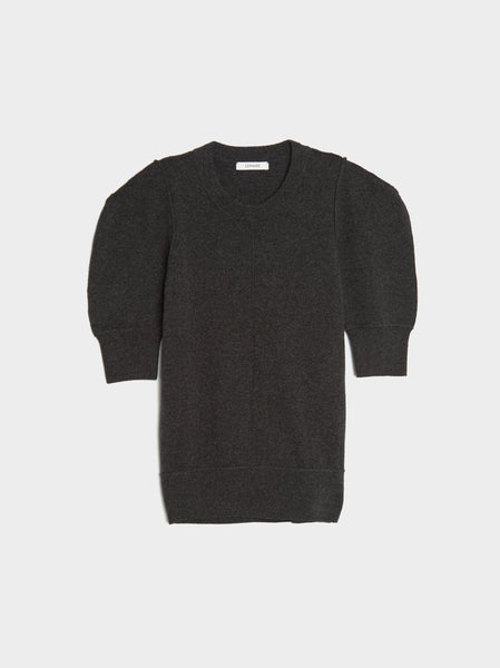 W Short Sleeve Jumper, Anthracite Melange