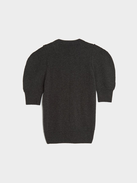 W Short Sleeve Jumper, Anthracite Melange