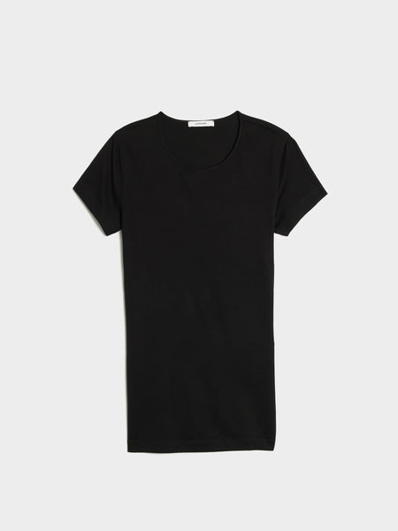 W Fitted T-Shirt, Black