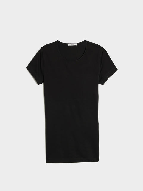 W Fitted T-Shirt, Black