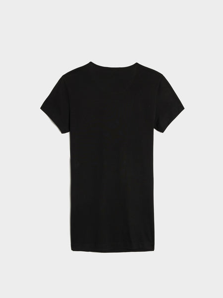W Fitted T-Shirt, Black