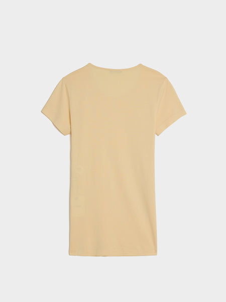 W Fitted T-Shirt, Ice Apricot