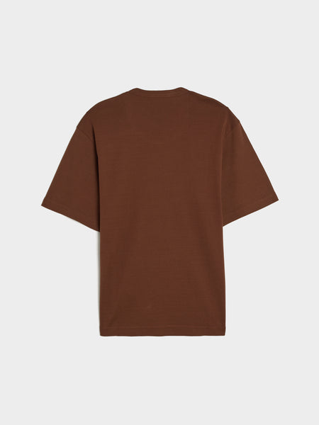 W Rib T-Shirt, Brunette