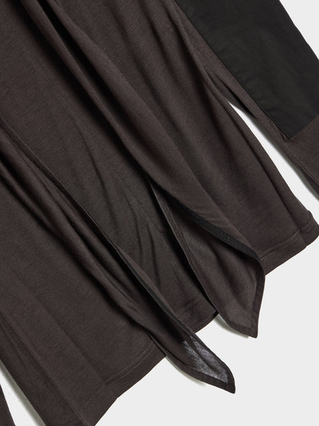 W Foulard Top With Patchs, Coal