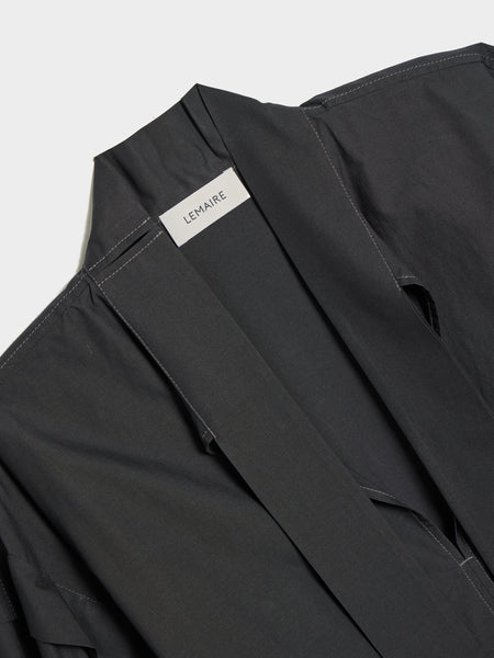 W Ascot Blouse, Squid Ink