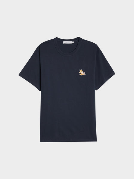 Chillax Fox Patch Classic Tee-Shirt, Navy