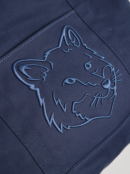 Fox Head Large Tote, Ink Blue