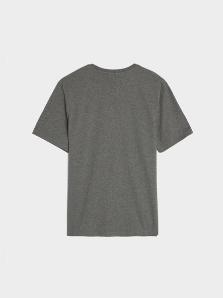Fox Head Patch Regular Tee Shirt, Dark Grey Melange