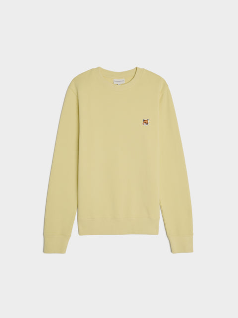 Fox Head Patch Regular Sweatshirt, Chalk Yellow