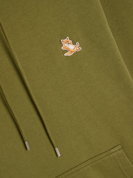 Chillax Patch Regular Hoodie, Military Green