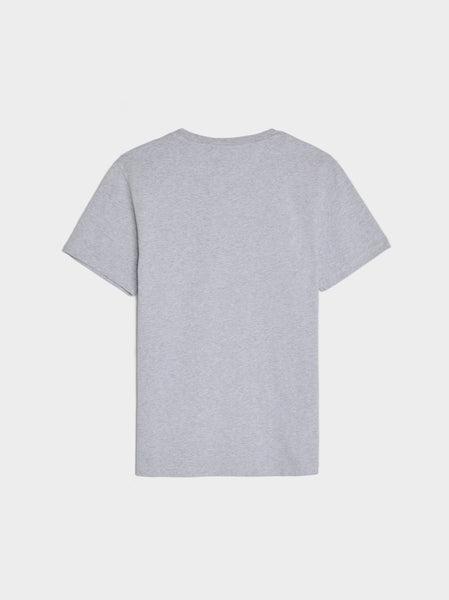 W Fox Head Patch Regular Tee Shirt, Light Grey Melange