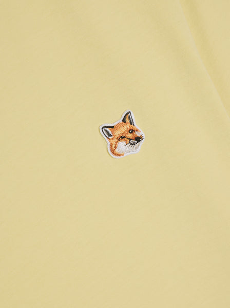 W Fox Head Patch Regular Tee Shirt, Chalk Yellow