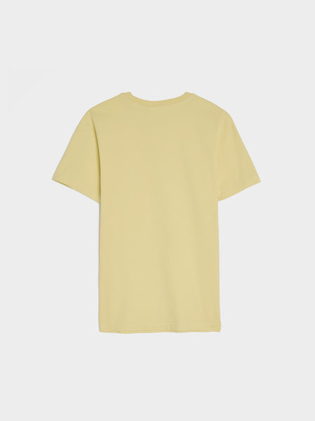 W Fox Head Patch Regular Tee Shirt, Chalk Yellow