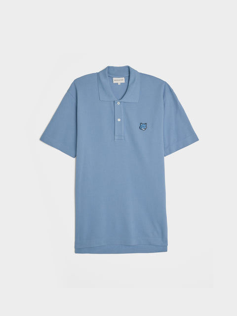 Bold Fox Head Patch Comfort Polo, Hampton Blue