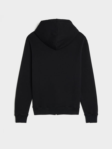 Bold Fox Head Patch Comfort Zipped Hoodie, Black