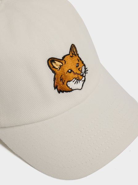 Large Fox Head 6P Cap, White