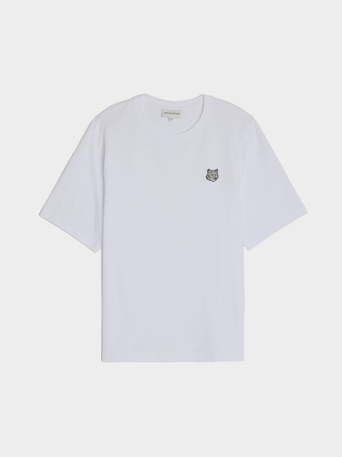 W Bold Fox Head Patch Comfort Tee Shirt, White