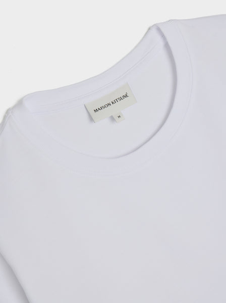 W Bold Fox Head Patch Comfort Tee Shirt, White