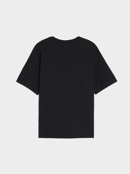 W Bold Fox Head Patch Comfort Tee Shirt, Black