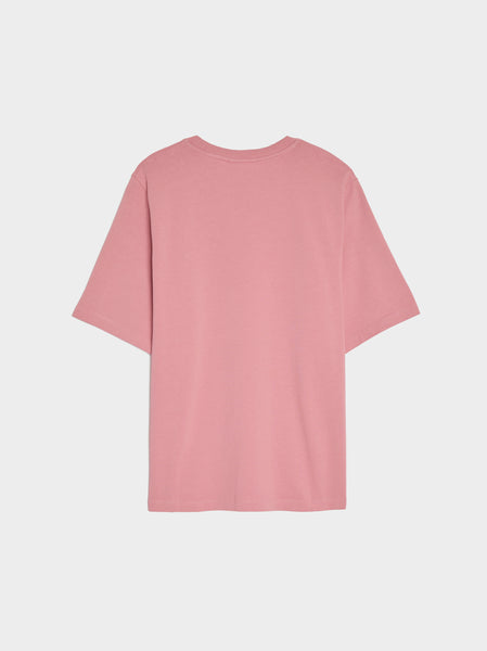 W Bold Fox Head Patch Comfort Tee Shirt, Rosebud