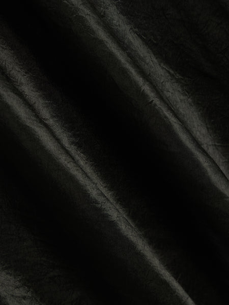 Wrinkled Acetate Skirt, Black