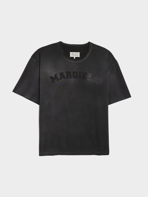 Overdye Fading Logo T-Shirt, Washed Black