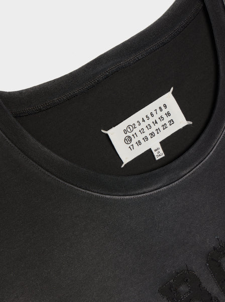 Overdye Fading Logo T-Shirt, Washed Black