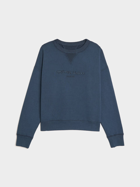 Organic Cotton Logo Sweatshirt, Blue