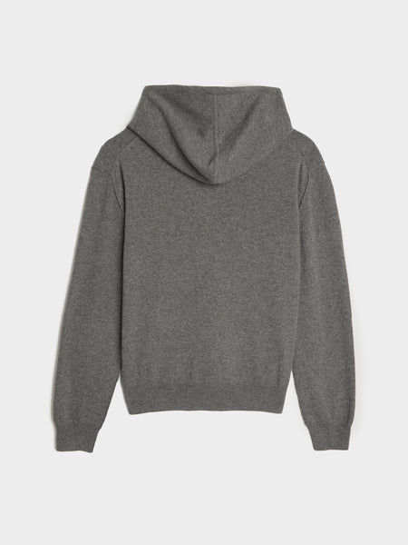 Cashmere Blend Hoodie, Medium Grey