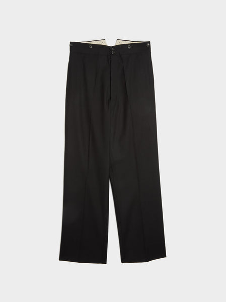 Wool Flannel Pant, Black