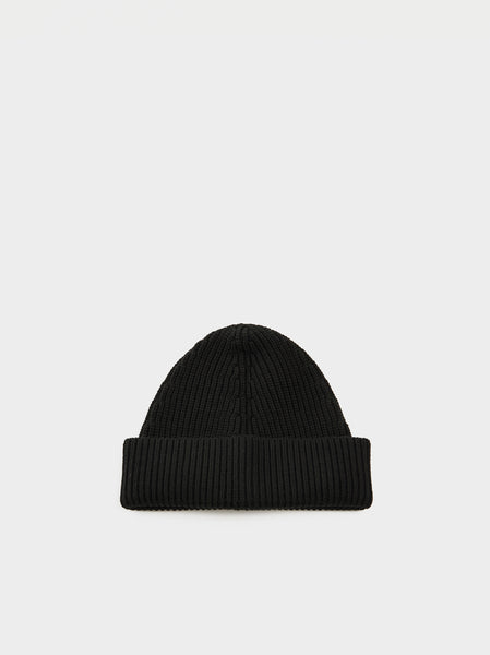 Dry Hand English Rib Beanie, Black