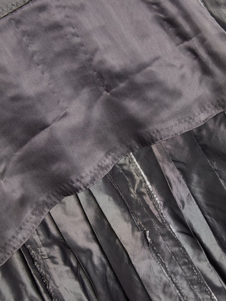 Silk Midi Dress, Dark Grey