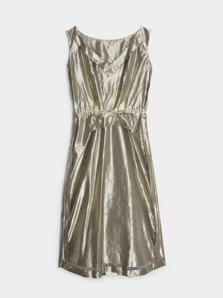 Cotton Midi Dress, Silver