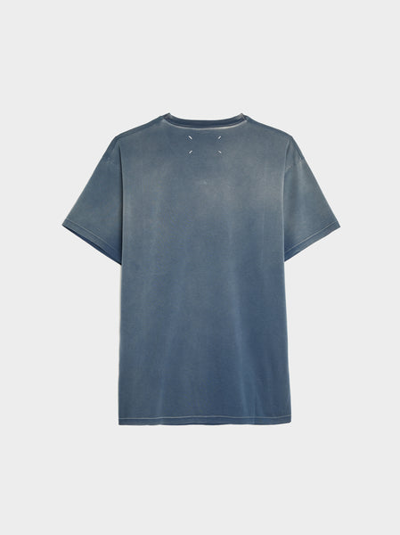 W Overdye Treatment Logo T-Shirt, Blue