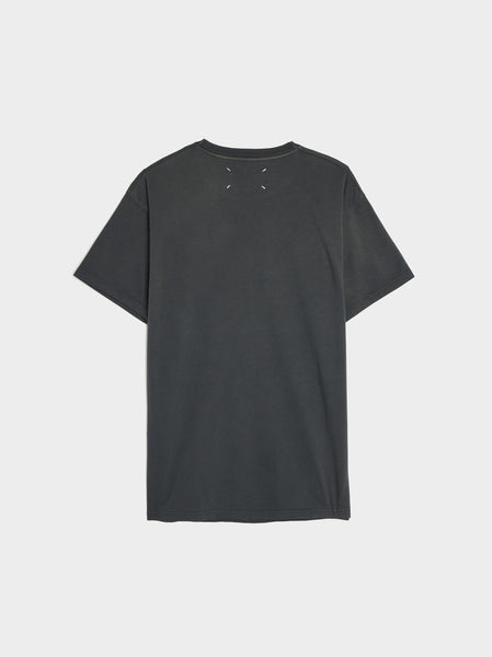 W Overdye Treatment Logo T-Shirt, Wash Black