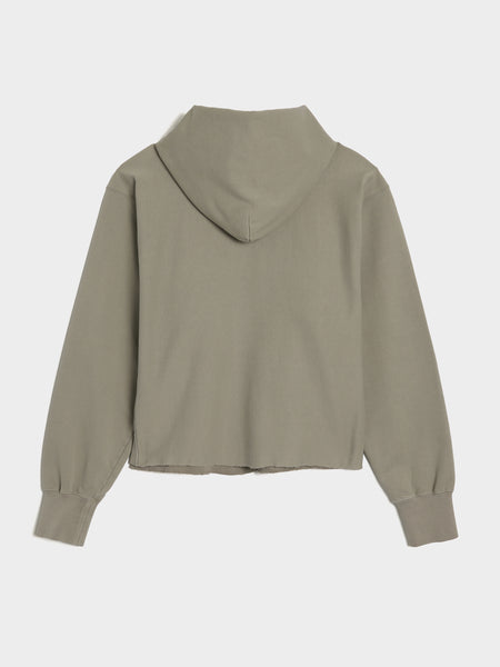 Firm Cotton Fleece Hoodie, Dove