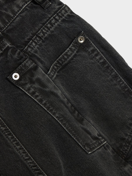 5 Pockets Asymmetrical Waist Jean, Black