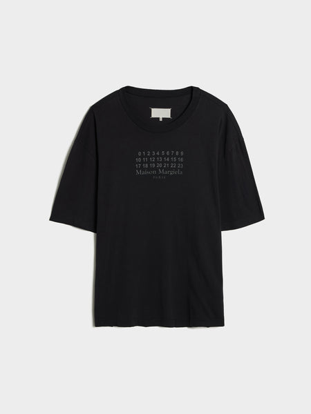 Number Logo T-Shirt, Washed Black