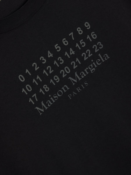 Number Logo T-Shirt, Washed Black