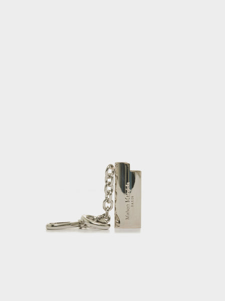 Small Keyring Lighter Case, Silver